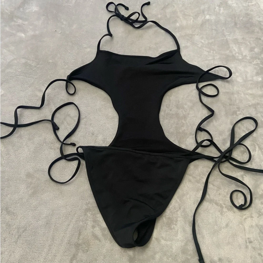 New! Frankie’s amalia black one piece monokini butterfly tattoo 24159
